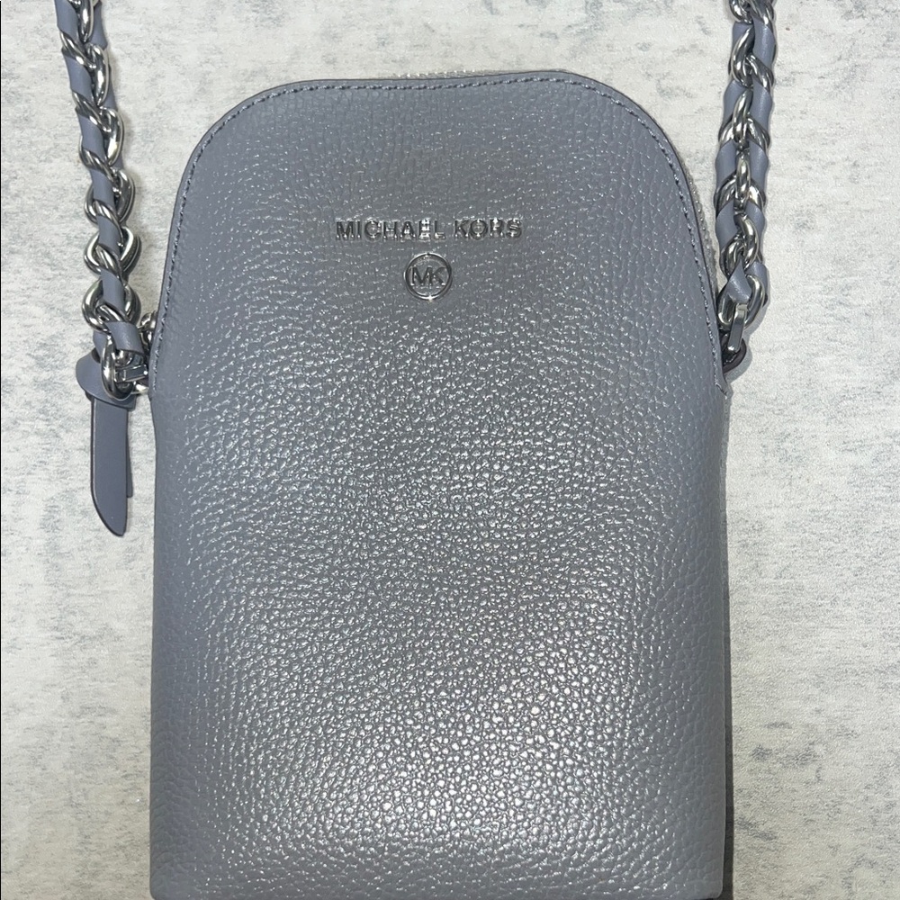 Michael Kors Slate Gray Pebbled Leather Bag